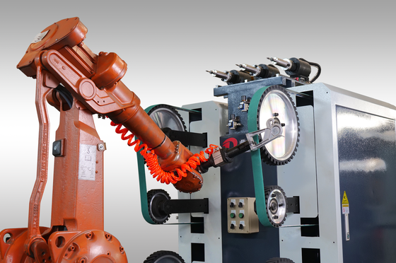 Fully Automatic 6 Axis CNC Polishing Machine with High Productivity for Mirror Shiny Metal Workpieces